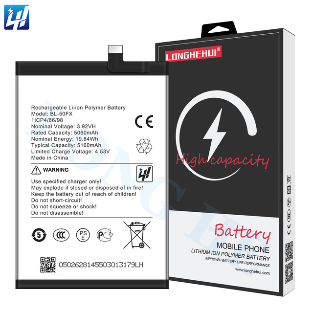 5160mAh BL-50FX Original Quality Replacement Lithium Battery for HOT 60 PRO/X6885 Phone