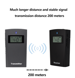Système de guide touristique sans fil 100 canaux 2.4G réduction intelligente du bruit transmission 200m pour les guides touristiques et l'entraînement des chevaux - Product Image 2