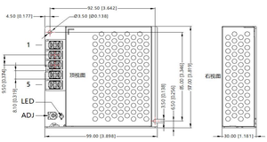 แหล่งจ่ายไฟสวิตชิ่งอุตสาหกรรม 24V 3A 75W M52 - Product Image 4