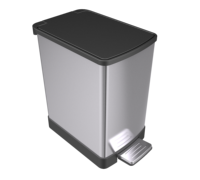 Cubo de Basura JAVA de 6L, de Acero Inoxidable y Material PP, con Pedal, Ecológico, para Interiores/Exteriores, para Hogar y Oficina, Directo de Fábrica