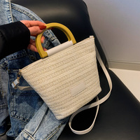 Sac Tendance 2025 petit sac à la mode pour femmes sac à bandoulière décontracté tissé sac à main pour dames sac seau en paille