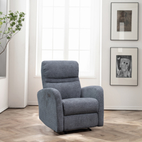 Sofá reclinable giratorio extensible de tela moderna con control remoto para la comodidad de los ancianos en la sala de estar