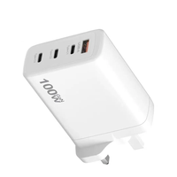 GaN pengisi daya dinding cepat PD Multi-Port 100W dengan perlindungan OTP/OVP & QC3.0 untuk ponsel/laptop layanan OEM/ODM