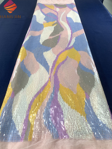 Holograma multicolor, colores mezclados, <span class=keywords><strong>tela</strong></span> de encaje de lentejuelas de Piano, bordado nigeriano, secuencia brillante, <span class=keywords><strong>tela</strong></span> de <span class=keywords><strong>tul</strong></span> vendida <span class=keywords><strong>por</strong></span> yarda - Product Image 2