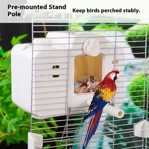 Nido de incubación de loros para mascotas al aire libre, caja de anidación de punto de cría de aves con cámara, suministro de accesorios de plástico para jaula de pájaros de <span class=keywords><strong>Amazon</strong></span> - Product Image 1