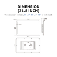 Haut-parleur intégré 2*10w machine de requête d'informations 21.5 pouces imprimante de billets lcd écran tactile interactif kiosque