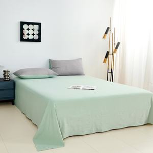 Ensemble de literie quatre pièces en textile tissé en seersucker simple housse de couette en coton lavé plissé et draps de lit pour le commerce extérieur - Product Image 4