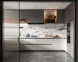 Manijas y Perillas de MDF para Gabinetes de Cocina Modernos, Paneles de Puerta de MDF Ecológicos, Islas de Cocina - Product Image 6