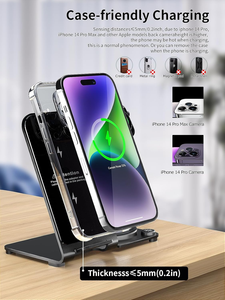 Premium7.5 W Cho <span class=keywords><strong>Qi</strong></span> Nhanh Chóng Sạc 4 Trong 1 Từ Điện Thoại Không Dây Sạc Dock Trạm Tai Nghe Cổng Đồng Hồ Đầu Vào EU Tiêu Chuẩn - Product Image 6