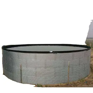 Tanque de agua de riego para aves de corral, sistema Flexible de acero galvanizado de 5000 galones con sistema de protección contra incendios y sistema de evacuación de lluvia
