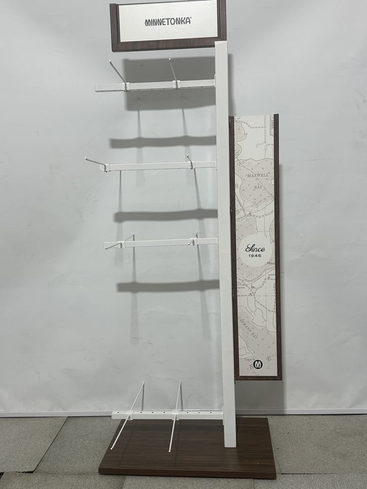 Detachable Metal Display Stand White Floor Stand Racks with Movable ...