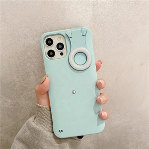 Coque de téléphone avec anneau lumineux LED pour selfie, compatible iPhone 12, Huawei Mate 40 Pro, Galaxy S21 Ultra - Product Image 4