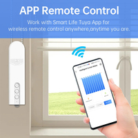Motor de cortina para el hogar inteligente inalámbrico SLS, controlador de persianas eléctricas inteligentes Zigbee para hoteles, vehículos recreativos, garajes, operación Android, batería de PC