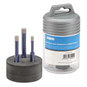 ดอกสว่านเพชร fervi-P033/03S และสว่านแกนพร้อมชุด continos EDGE 80มม. (3ชิ้น) -บิตเจาะ8012667355944 EAN - Product Image 1