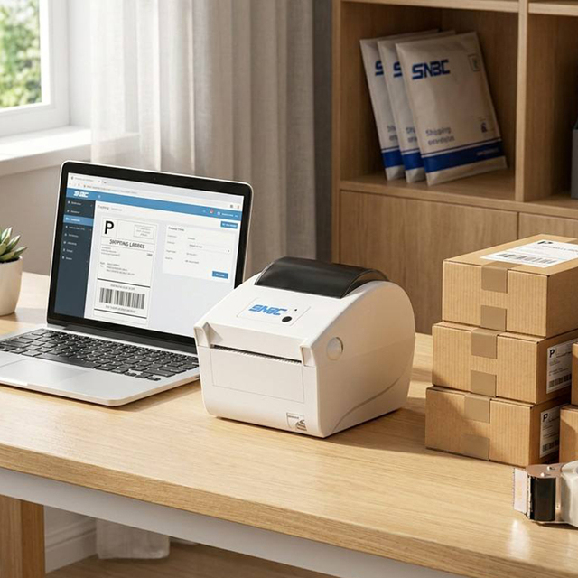 SNBC OEM Factory Custom Graphic Support BTP-LF460 Thermal Printer for Independent Brand Logo Sticker Purchase