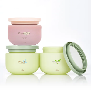 Sinh Thái Thân Thiện Với Rỗng Vòng Matte Container 8Oz 250Ml Nhựa Mỹ Phẩm Bơ Jar Với Vít Cap Cho Cơ Thể Chà - Product Image 3