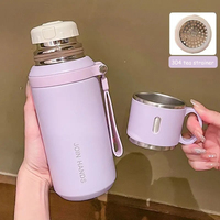 600ML En Acier Inoxydable Thermos Bouteille Tasse À Café Tasse Thermique Portable pour Thé Café Flacons Sous Vide Garder