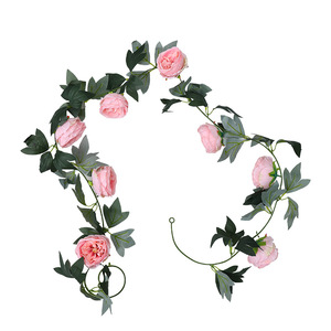 Guirlande de roses artificielles Austin à 8 têtes, 100 cm - 200 cm, pour décoration de mariage, clôture extérieure, vitrine de magasin - Product Image 5