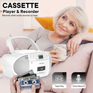 Lecteur de cassettes multifonctionnel avec radio AM/FM, enregistrement USB, boombox, système audio stéréo portable pour les personnes âgées et l'usage domestique - Product Image 4