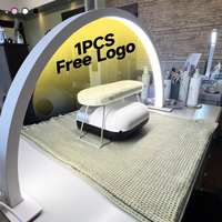 Lampe de bureau professionnelle pour manucure à marque privée, lampe LED demi-lune 75 cm, lampe de table à large arc pour salon de beauté et onglerie