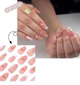 24 piezas Rosa cocodrilo francés textura brillo 3D <span class=keywords><strong>flores</strong></span> hoja <span class=keywords><strong>de</strong></span> oro acrílico prensa en las <span class=keywords><strong>uñas</strong></span> personalizar <span class=keywords><strong>uñas</strong></span> postizas 3514 - Product Image 6