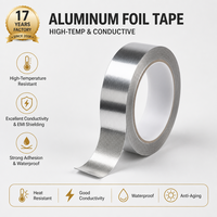 Ruban en tissu de fibre de verre d'aluminium conducteur et résistant à la chaleur avec adhésif acrylique pour blindage EMI Faraday