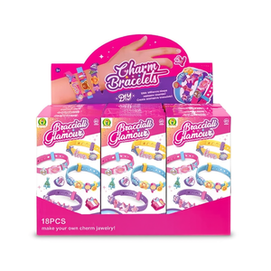 Bracciali Glamour Charm Bracelets 18Pcs <b>Diy</b> Jewelry Making <b>Kit</b> For Kids Girls Craft Toy - Product Image 2