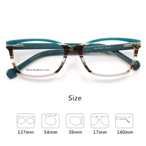 Khung Quang Học Ống Kính Hình Chữ Nhật Nhiều Màu Acetate Làm Bằng Tay Mẫu Phổ Biến B002 - Product Image 2