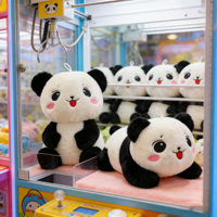 Peluches Panda Kawaii 8 pouces, jouets en peluche de dessin animé pour enfants, pour machines à griffes
