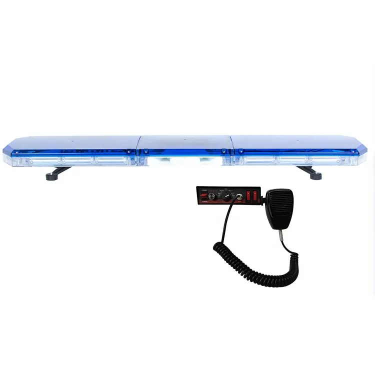 High Power Full Size Blauw Led Ambulance Strobe Waarschuwingslampje Bar Met Sirene