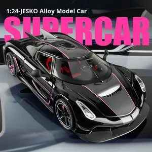 1:24 para <span class=keywords><strong>Koenigsegg</strong></span> Jesko, modelo de coche deportivo, adorno de aleación simulada, juguete de plástico, venta al por mayor, Dropshipping para tiendas físicas - Product Image 2