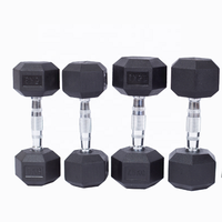 Kits d'Haltères Hexagonales en Caoutchouc pour Home Gym – Tailles en LB et KG