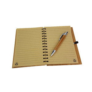 Bán Hot Thân Thiện Với Môi Tùy Chỉnh Logo Khắc <span class=keywords><strong>Spiral</strong></span> Tre Máy Tính Xách Tay Tạp Chí Với Bút - Product Image 5