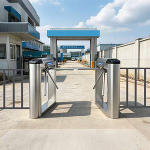 SHUNXIANG - Puerta Torniquete Trípode Automática de Acero Inoxidable de Acceso Bidireccional para Piscinas, Puerta de Acceso Peatonal para Exteriores - Product Image 1