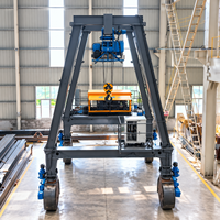 Pont roulant monopoutre de 8 tonnes avec palan à câble et télécommande pour atelier mécanique