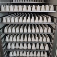 Cône en fibre céramique thermoformé haute pureté pour zone de taraudage de four, pièces réfractaires, isolation thermique et chauffage