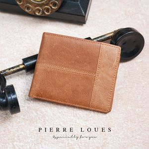 Pierre Loues <b>Men's</b> Genuine Leather <b>Wallet</b> Brown Black Expandable <b>RFID</b> Blocking Short Horizontal Cowhide <b>Wallet</b> 8.5 x 10.5 Cm - Product Image 3