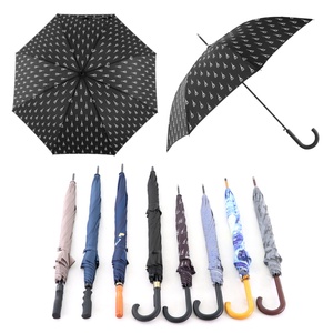Wholesale Custom Logo Promotional Metal Straight <b>Umbrellas</b> Curved Handle Auto Open Button-Portable Business Gift Rain <b>Umbrella</b> - Product Image 2