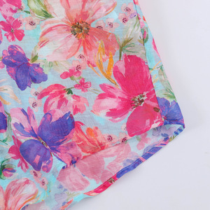 Chemisier ample à imprimé floral <span class=keywords><strong>pour</strong></span> femme, collection 2026, style décontracté, boutonnage frontal, motif botanique, haut vintage OEM/ODM - Product Image 6