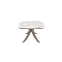 Ensemble de tables basses en céramique modernes, table de salon de luxe, mobilier haut de gamme pour la maison, structure stable pour hôtel et appartement
