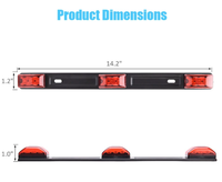 TCYATO nouveau 12V 9 LED étanche remorque queue dégagement feux de position latéraux rouge identification avertissement signal lampe