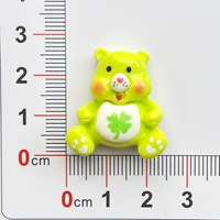 Groothandel Kawaii Regenboog Care Bear Dieren Platte Achterkant Eco-vriendelijke DIY HK Schattige Crème Lijm Resin Charms voor Telefoonhoesjes