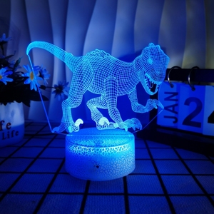 Custom Designed 7 Color Optical Illusion LED Night <b>Light</b> USB Remote Acrylic 3D Touch Table Lamp with ABS Body - Product Image 2