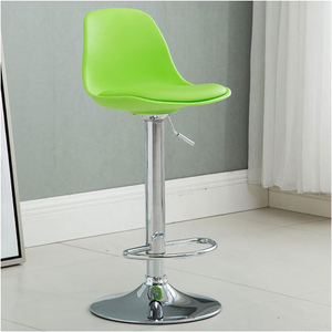 <span class=keywords><strong>Taburete</strong></span> de Bar Moderno Amarillo de PP, Altura Ajustable, Giratorio 360°, Base de Metal Cromado, Muebles para Bar en Casa - Product Image 6