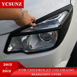 ฝาครอบไฟหน้า YCSUNZ RTS สีดำด้าน สำหรับ Chevrolet CHEVY HOLDEN COLORADO <span class=keywords><strong>ปี</strong></span> 2012 <span class=keywords><strong>2013</strong></span> 2014 2015 2016 อุปกรณ์ตกแต่ง - Product Image 2