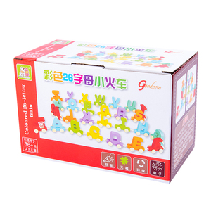 Montessori Cartoon numero lettere piccolo treno blocchi educativi di apprendimento giochi cognitivi giocattoli per bambini ragazzi ragazze regali - Product Image 6