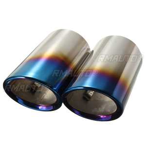 2 embouts d'échappement ronds pour voiture, tuyau de silencieux pour BMW E90 E92 E93 Série 3 325i 328i 2006 2007 2008 2009 2010, accessoires de voiture - Product Image 2