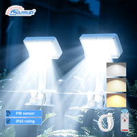 Lampe solaire LED de jardin Solarup IP65, petite, 3 couleurs au choix, télécommande, rechargeable DC, résistante à l'eau, détecteur de mouvement