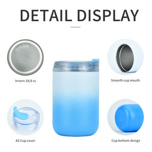 Chine marque Watersy tasse à café dégradé couleur gobelet 300ml/400ml isolé gobelet en acier inoxydable Double paroi pour atelier - Product Image 4