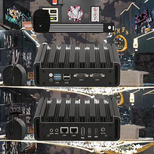 Không Quạt Intel Core i3 Mini <span class=keywords><strong>PC</strong></span> ba màn hình dp 2xHDMI DDR4 8G M.2 NVMe Wifi BT 2xrs232 128GB <span class=keywords><strong>Linux</strong></span> máy tính công nghiệp anh phích cắm - Product Image 2